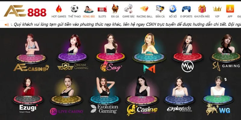 Top những sảnh Casino ăn khách nhất hiện nay