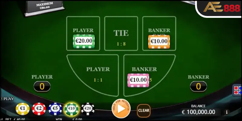 Soi cầu Baccarat AE888 theo chuỗi 1 - 2 - 3